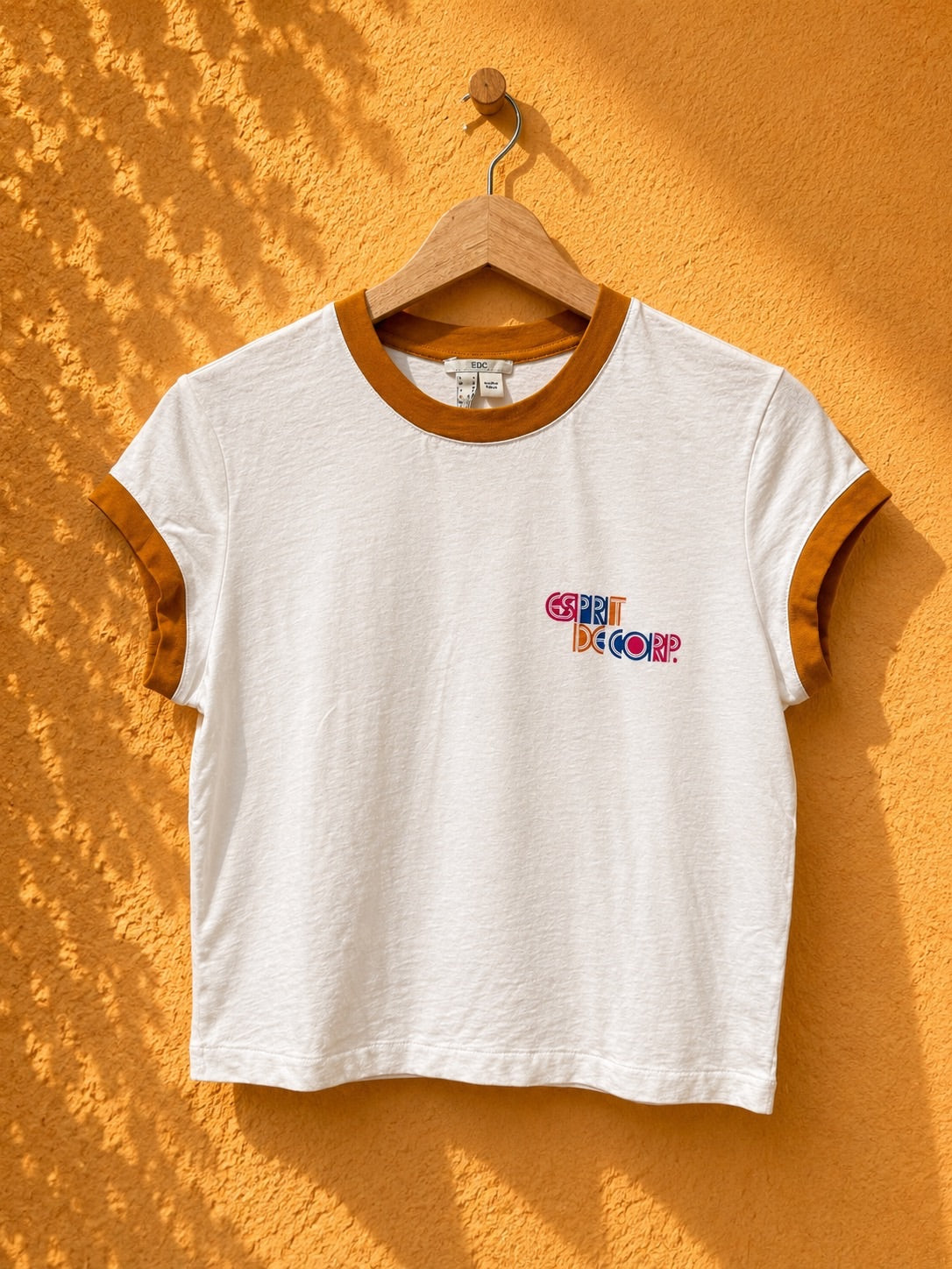 T-shirt ringer EDC Esprit de Corp biały