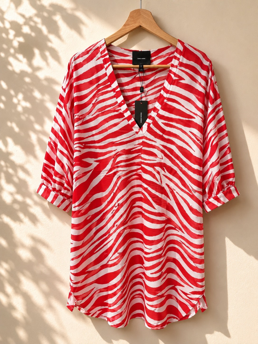 Sukienka mini Vero Moda zebra czerwona M