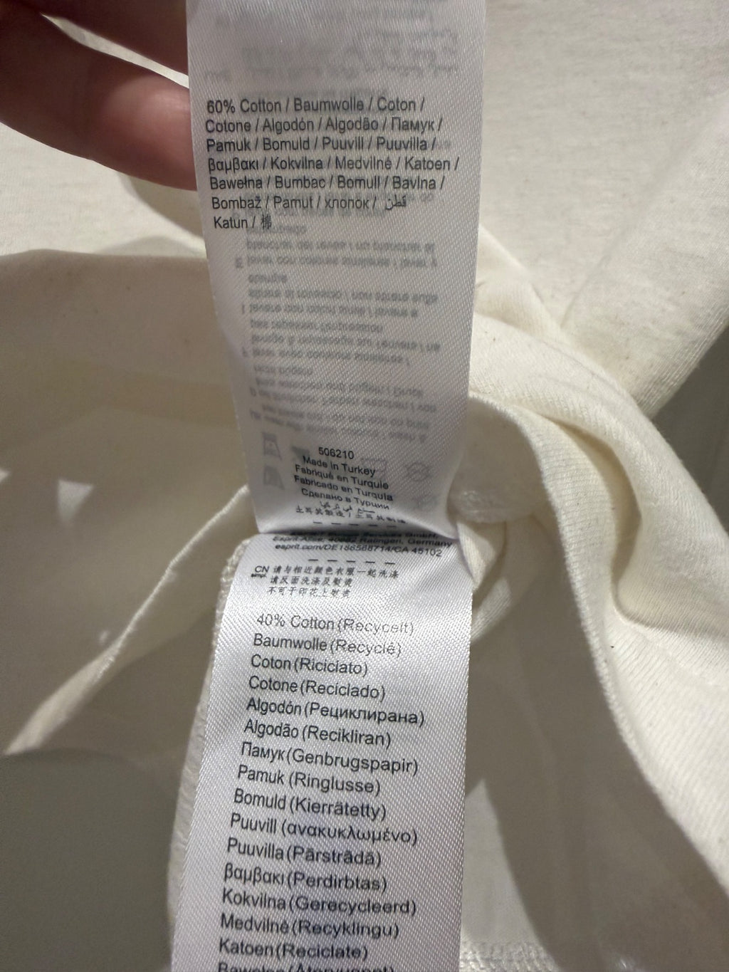 T-shirt ringer EDC Esprit de Corp biały S