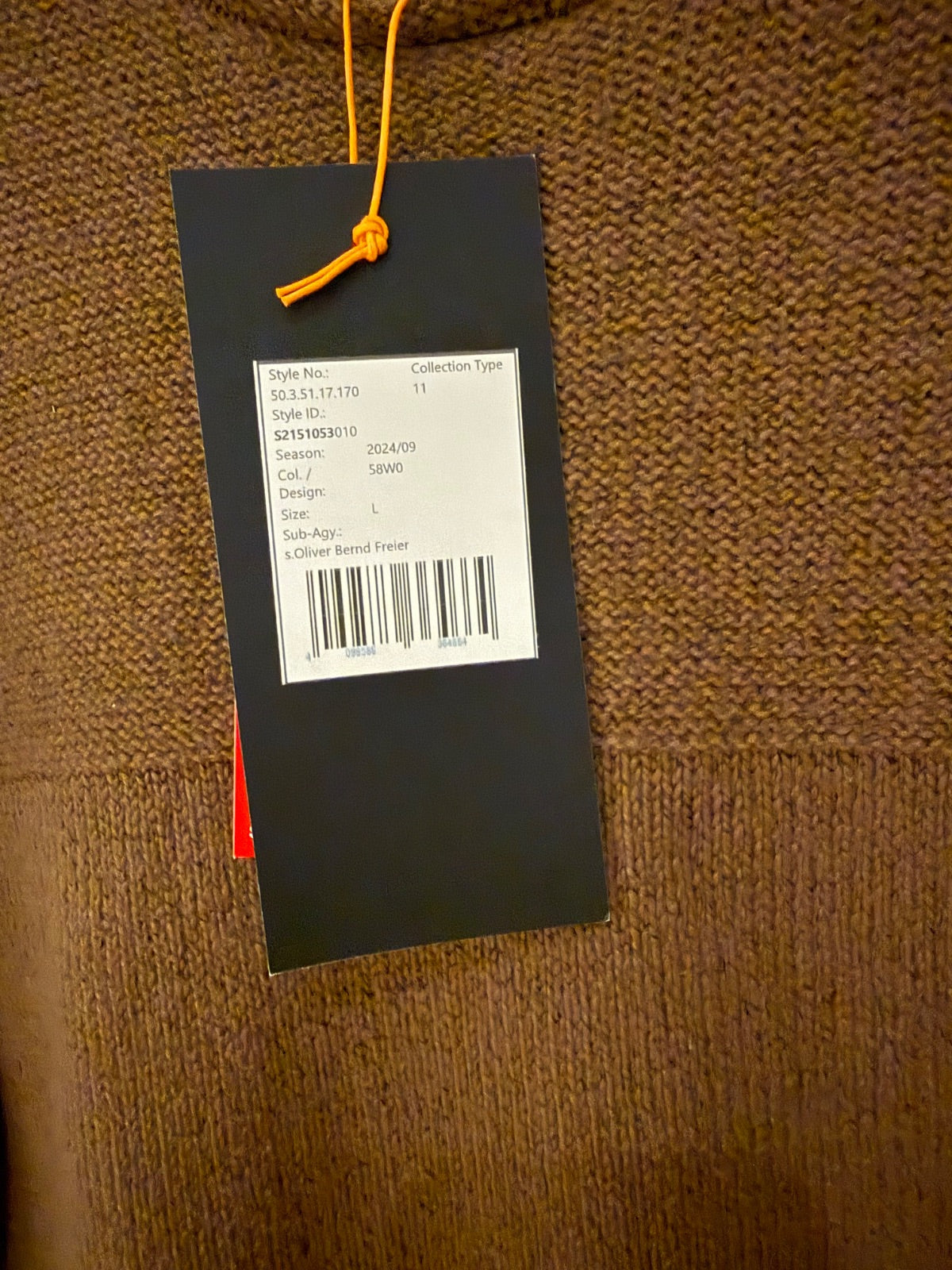Sweter oversize Oliver Bernd Freier brązowy