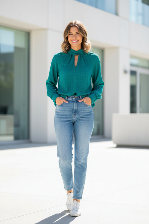 Bluzka boho z golfem Vero Moda