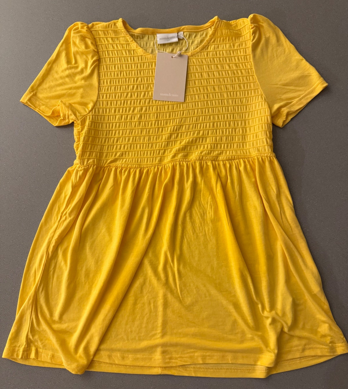 Bluzka ciążowa smocked mamalicious żółta