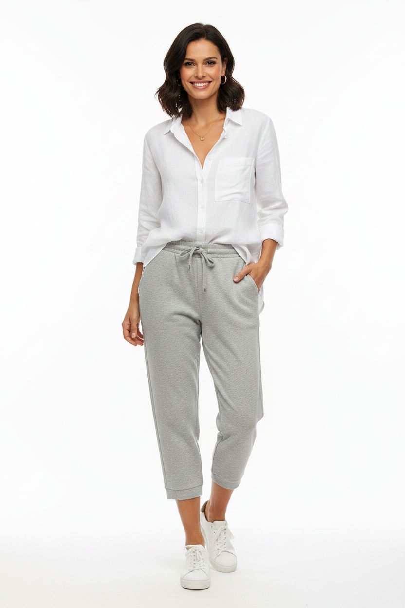 Spodnie dresowe 3/4 Vero Moda light grey melange S