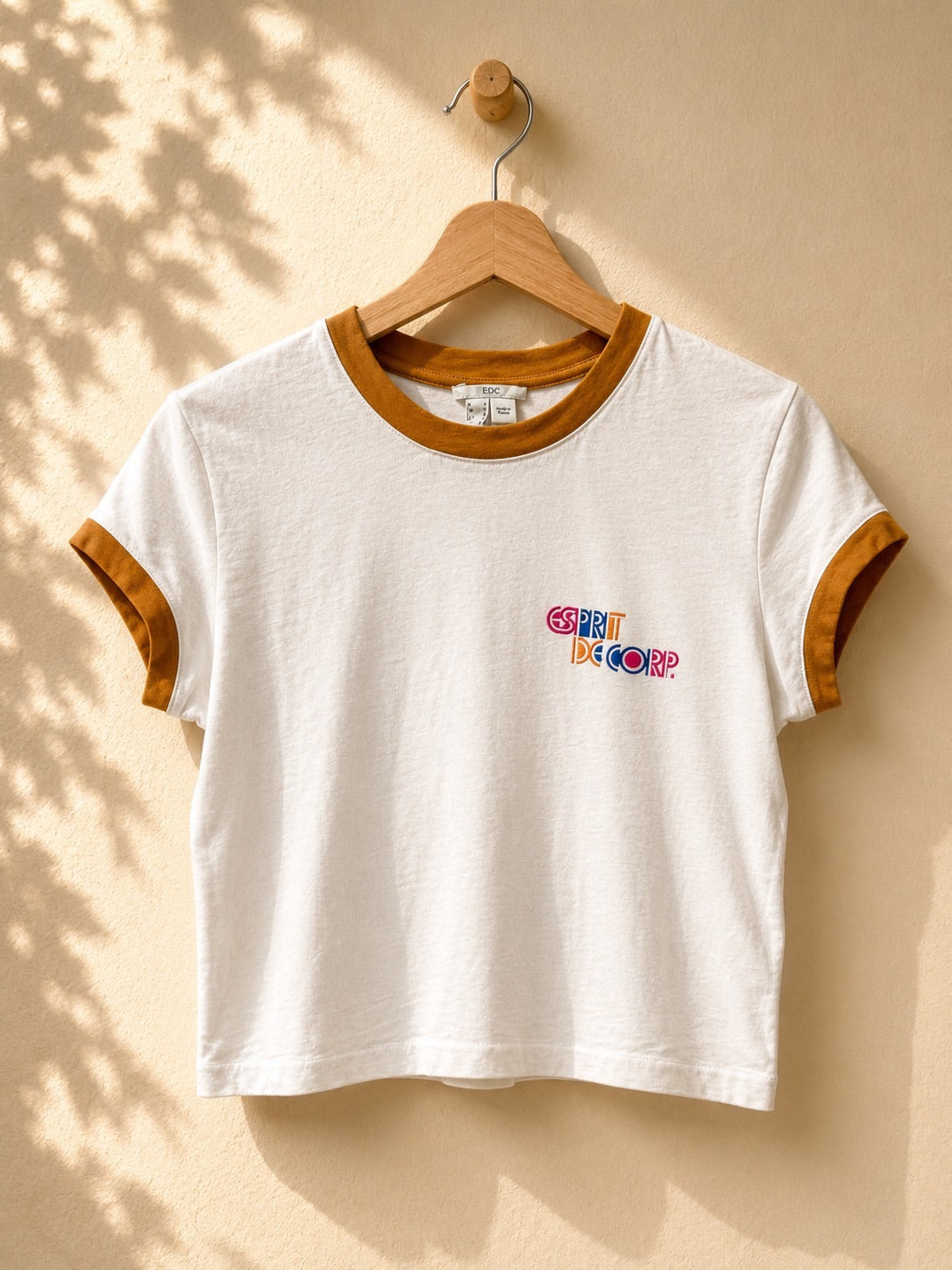 T-shirt ringer EDC Esprit de Corp biały S