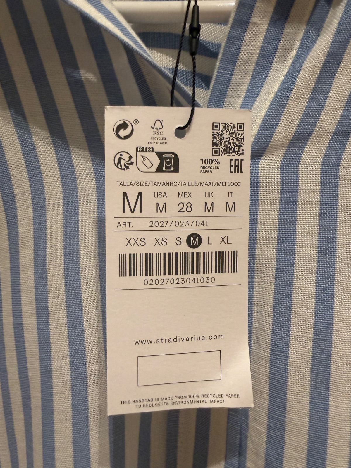 Koszula oversize w paski Stradivarius