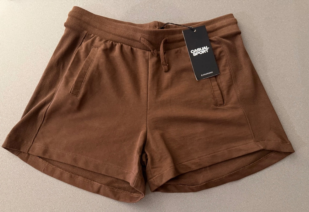 Szorty dresowe Stradivarius brązowe casual