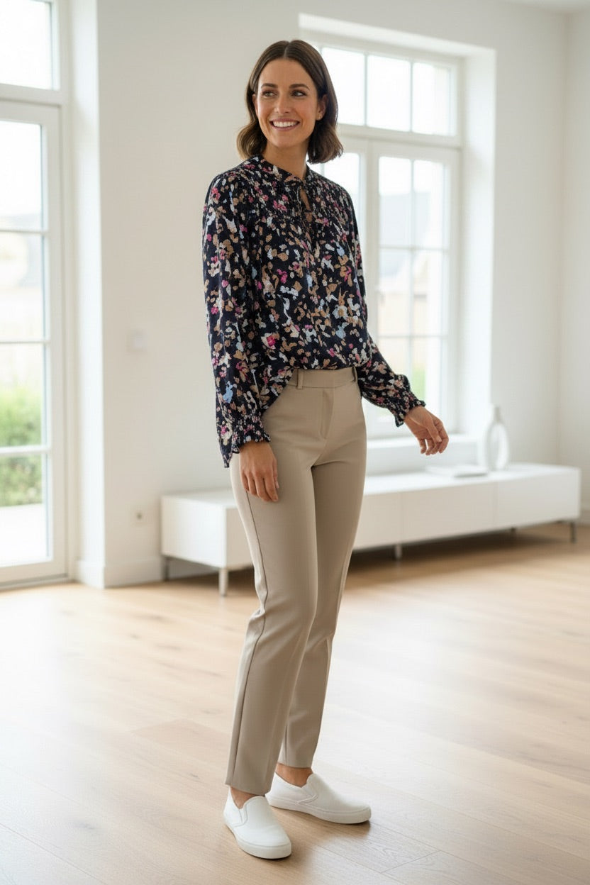 Bluzka s.Oliver w abstrakcyjny wzór długi rękaw s. Olivier 38/ 42