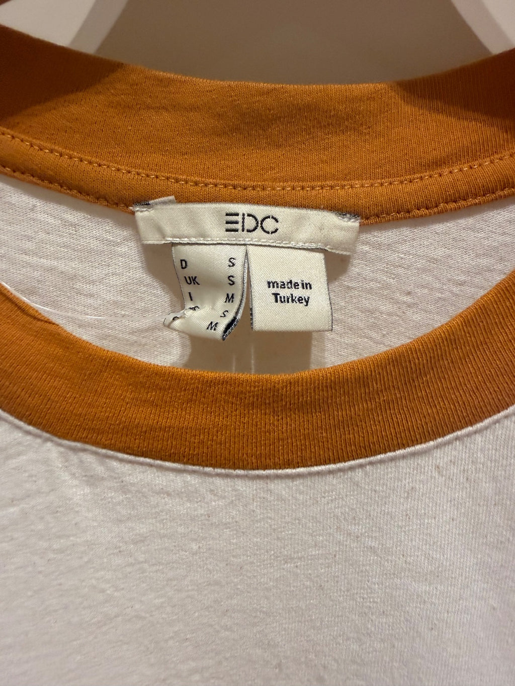 T-shirt ringer EDC Esprit de Corp biały S