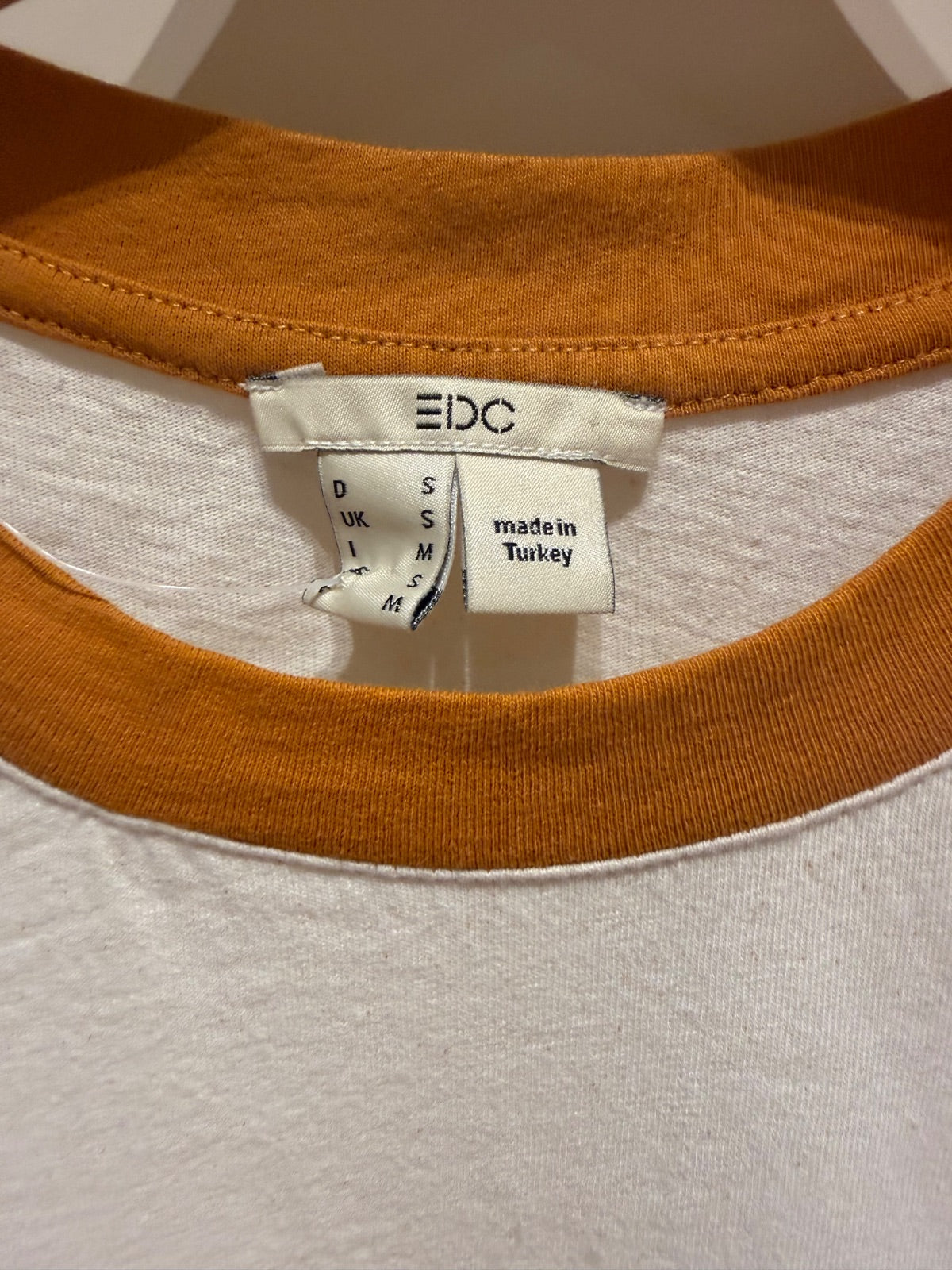T-shirt ringer EDC Esprit de Corp biały S