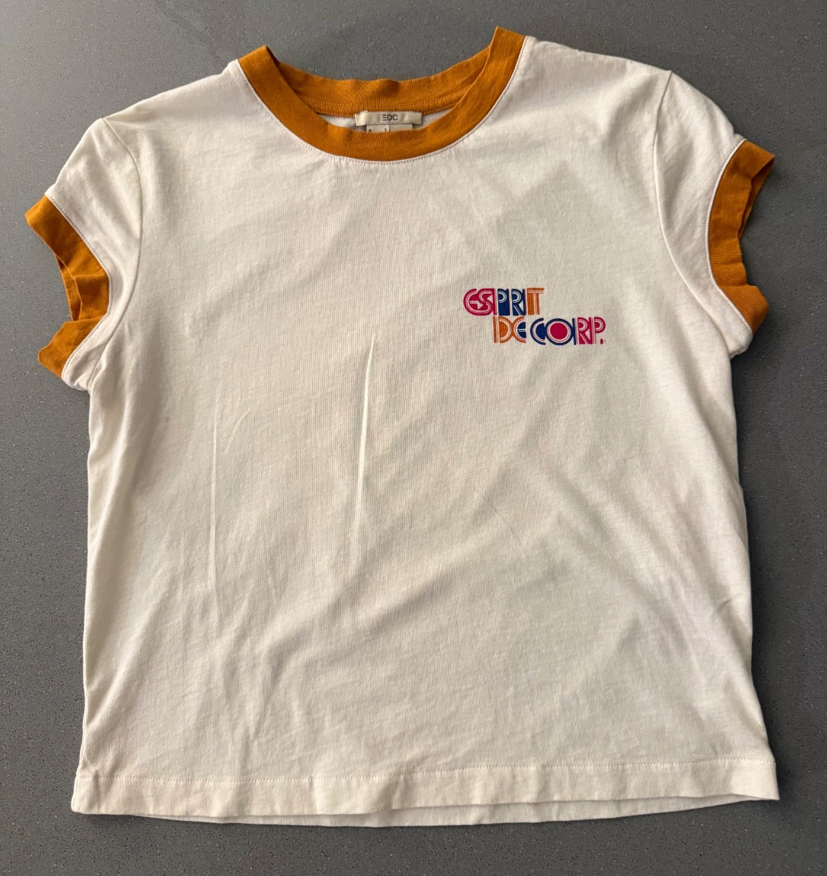 T-shirt ringer EDC Esprit de Corp biały