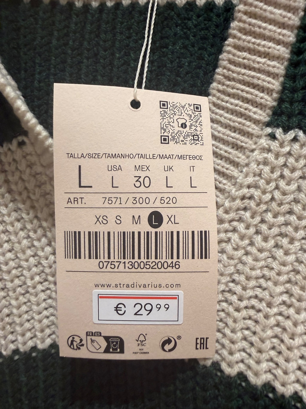 Sweter polo w paski Stradivarius oversize