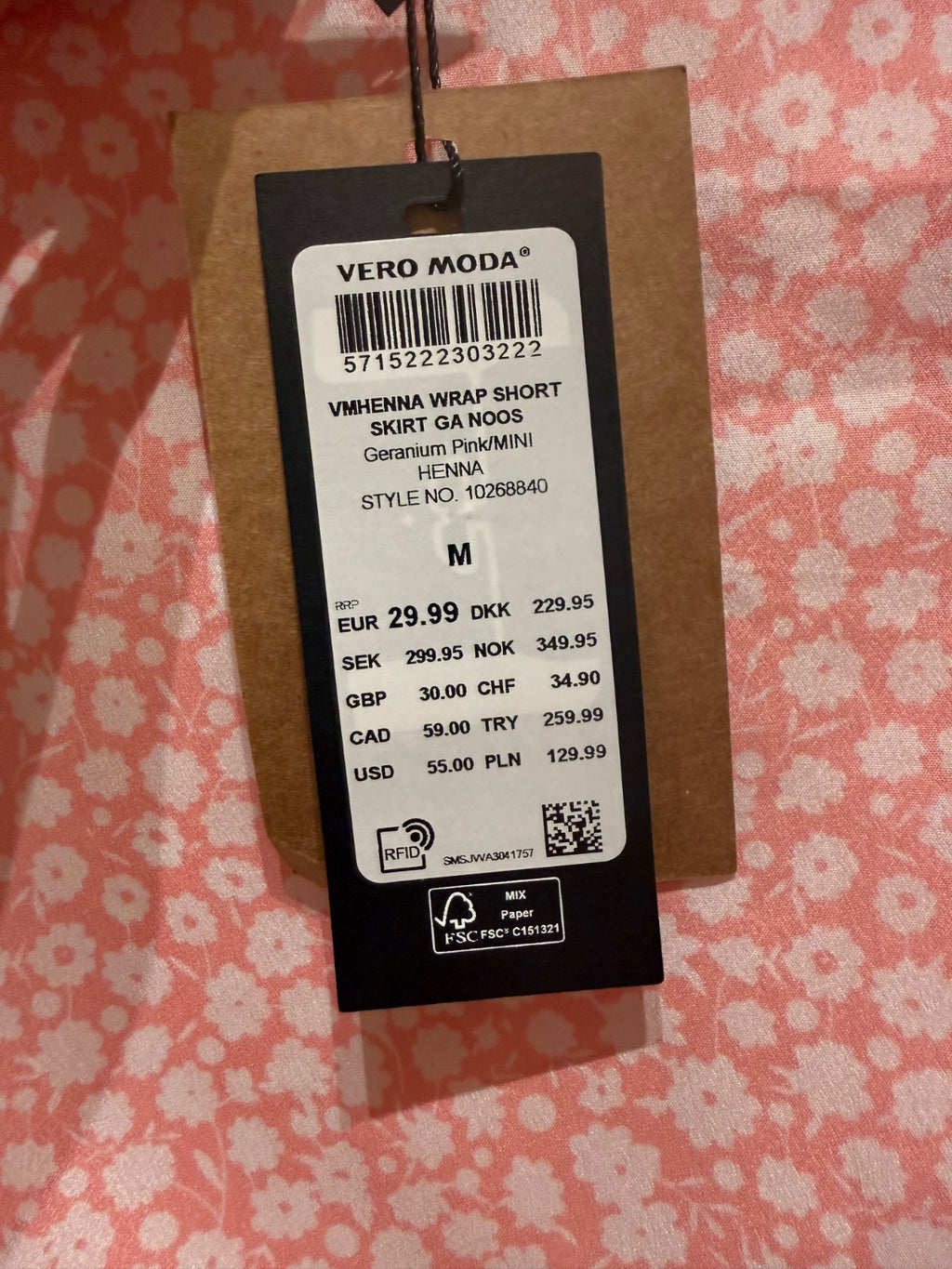 Spódnica kopertowa z falbanami VERO MODA M