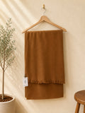 Szalik z frędzlami Stradivarius camel