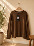 Sweter oversize Oliver Bernd Freier brązowy