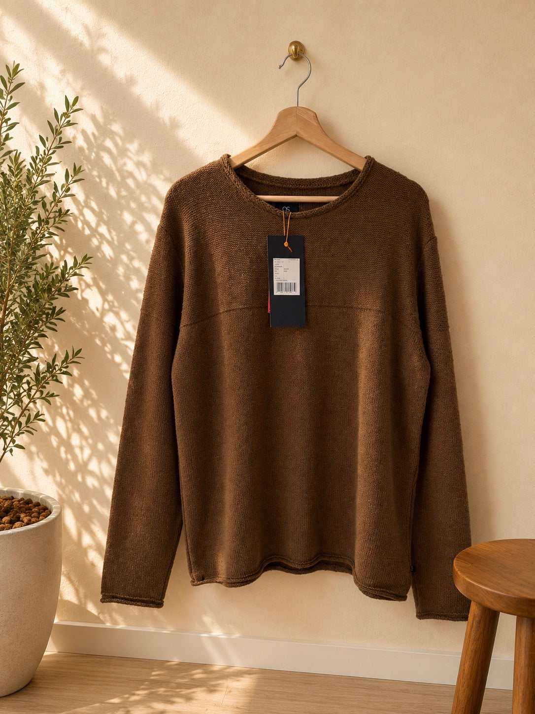 Sweter oversize Oliver Bernd Freier brązowy