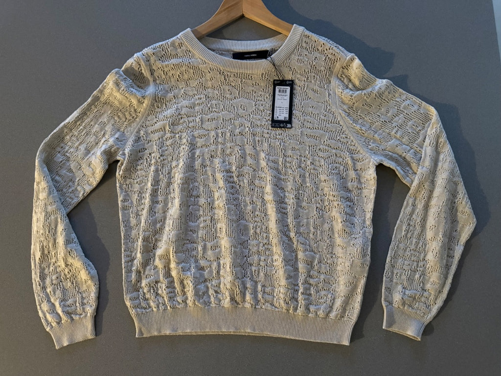 Sweter ażurowy Vero Moda z okrągłym dekoltem