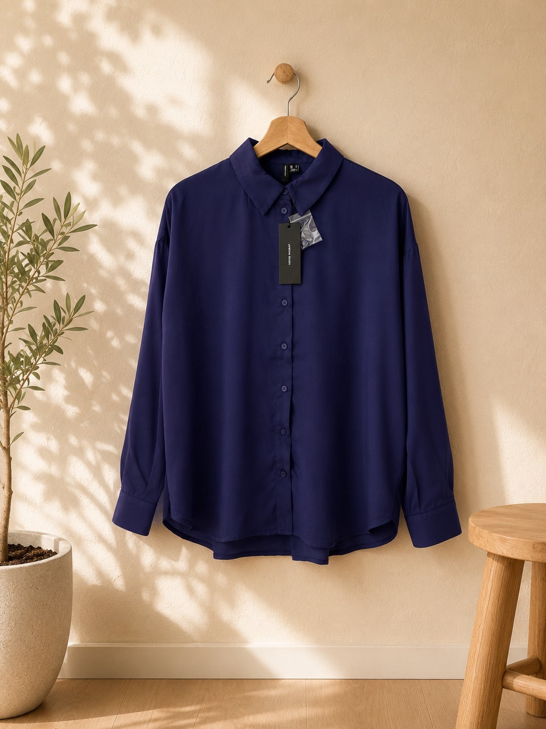 Koszula oversize VERO MODA kobaltowa