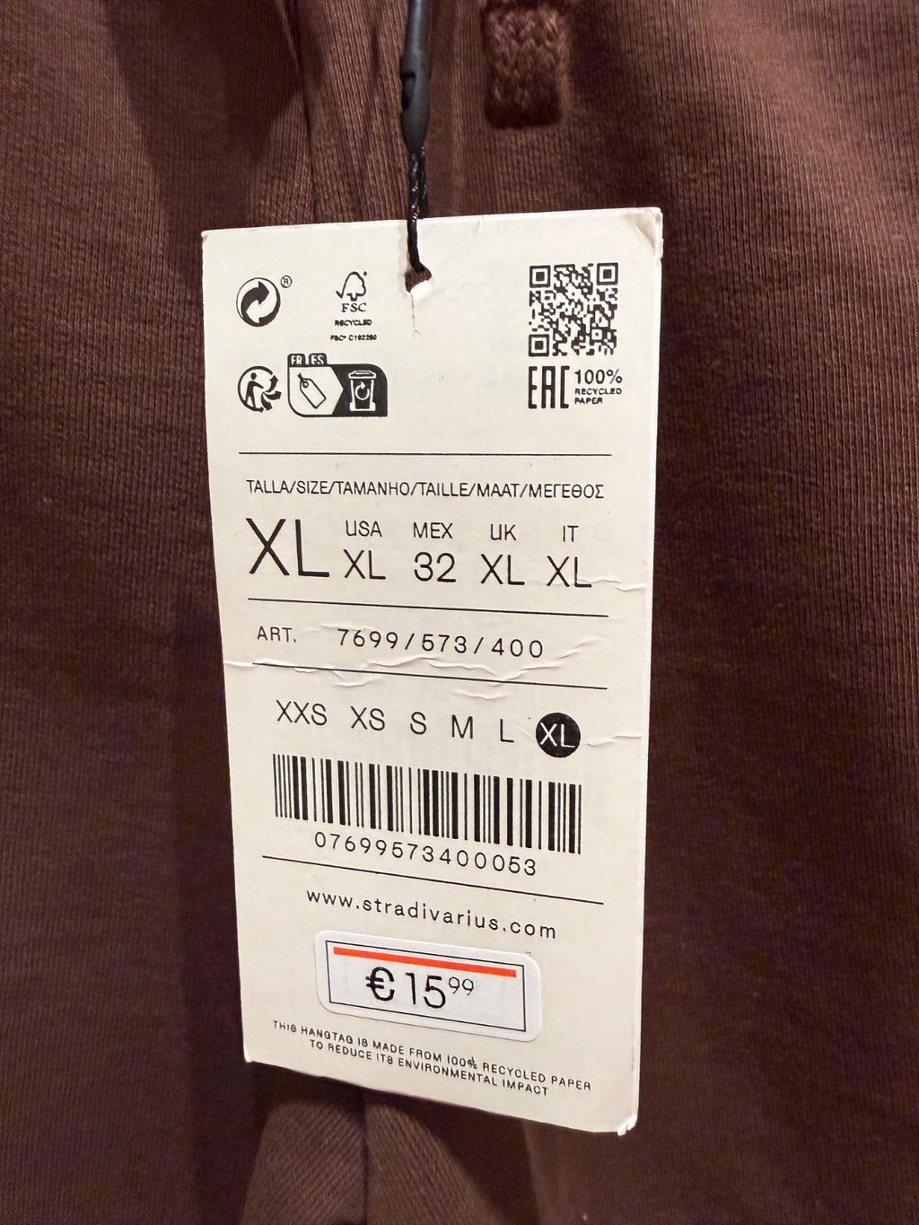 Szorty dresowe Stradivarius brązowe casual