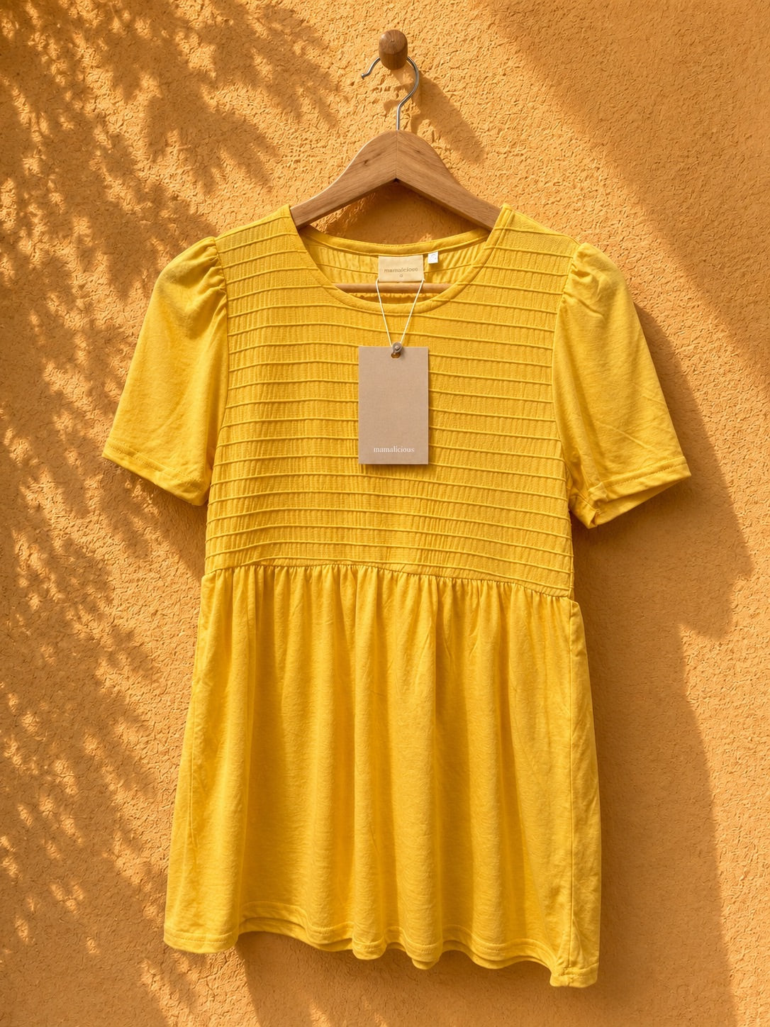 Bluzka ciążowa smocked mamalicious żółta